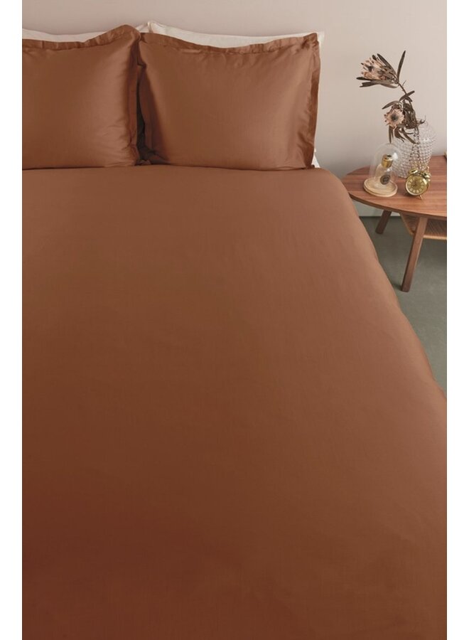 Ambiante Dekbedovertrek Satin Uni Bruin - Katoensatijn