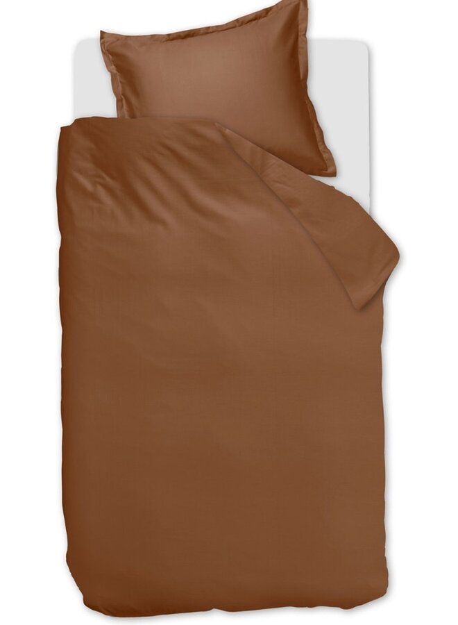 Ambiante Dekbedovertrek Satin Uni Bruin - Katoensatijn
