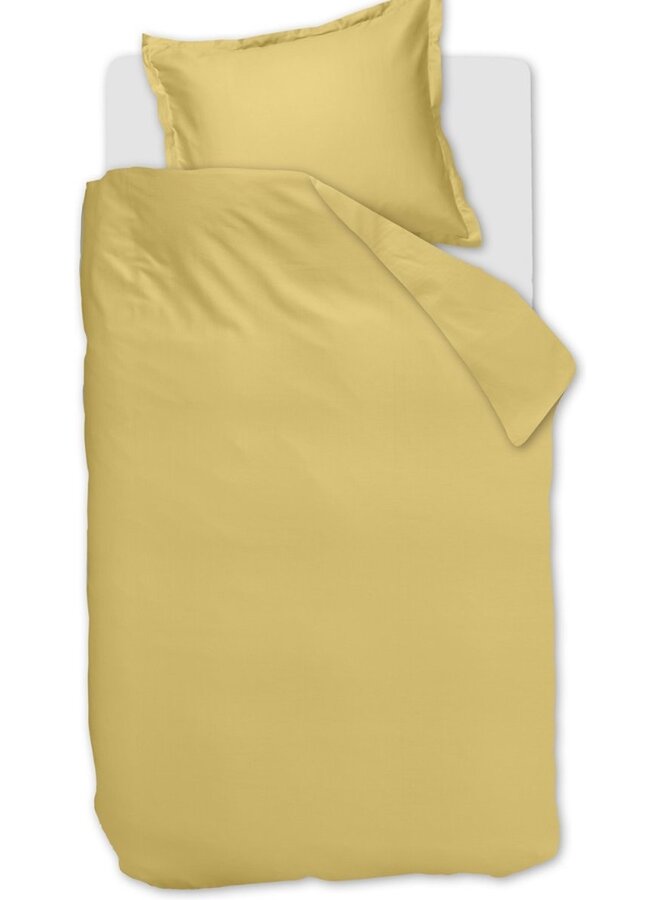Ambiante Dekbedovertrek Satin Uni Geel - Katoensatijn