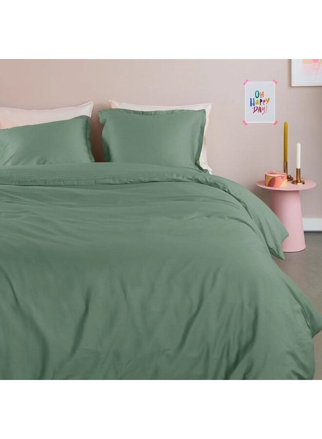 Ambiante Dekbedovertrek Satin Uni Groen - Katoensatijn