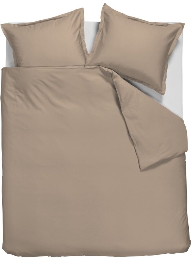 Ambiante Dekbedovertrek Satin Uni Taupe - Katoensatijn