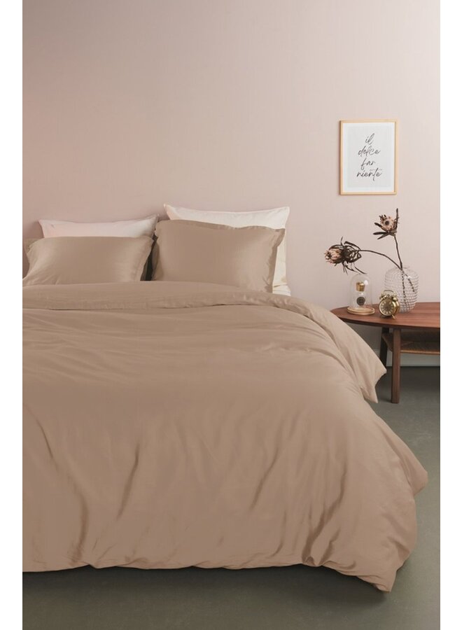 Ambiante Dekbedovertrek Satin Uni Taupe - Katoensatijn