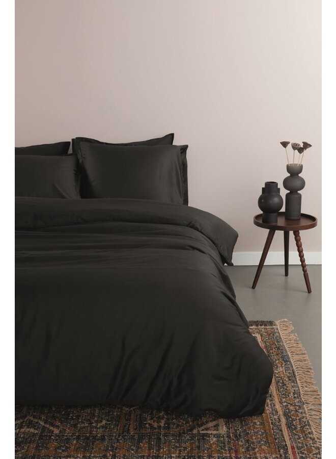 Ambiante Dekbedovertrek Satin Uni Zwart - Katoensatijn