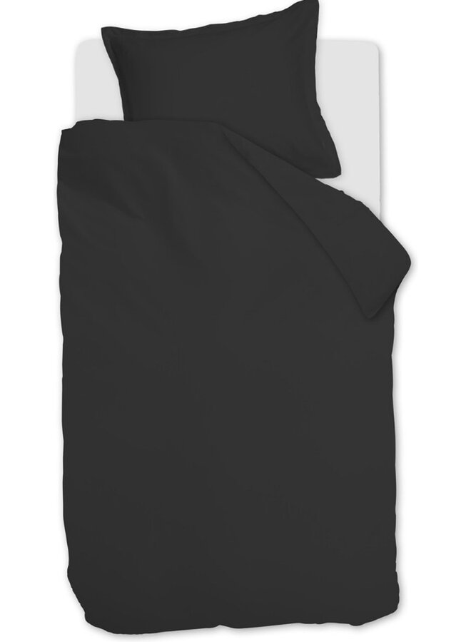 Ambiante Dekbedovertrek Satin Uni Zwart - Katoensatijn