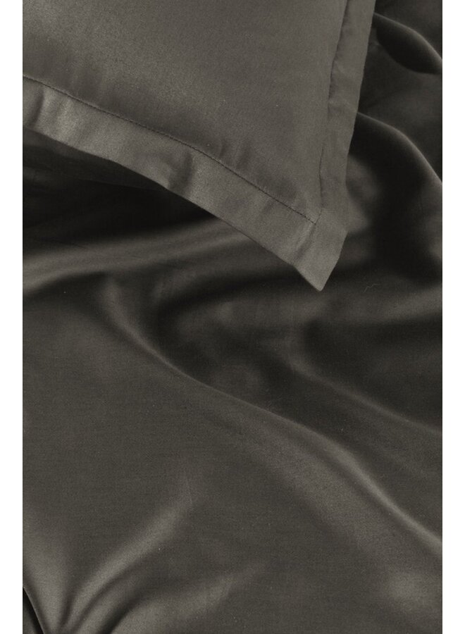 Ambiante Dekbedovertrek Satin Uni Antraciet - Katoensatijn
