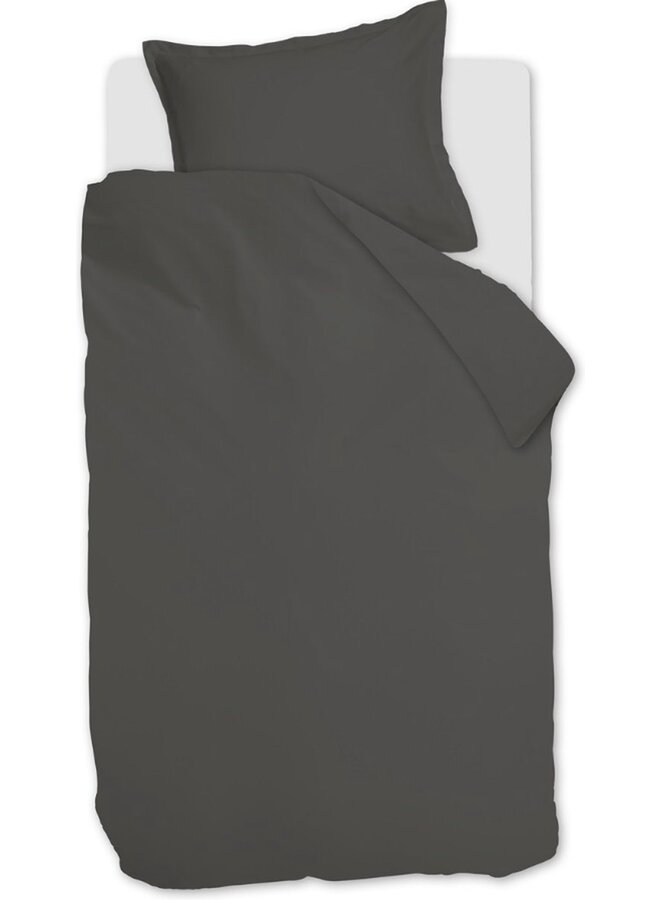 Ambiante Dekbedovertrek Satin Uni Antraciet - Katoensatijn