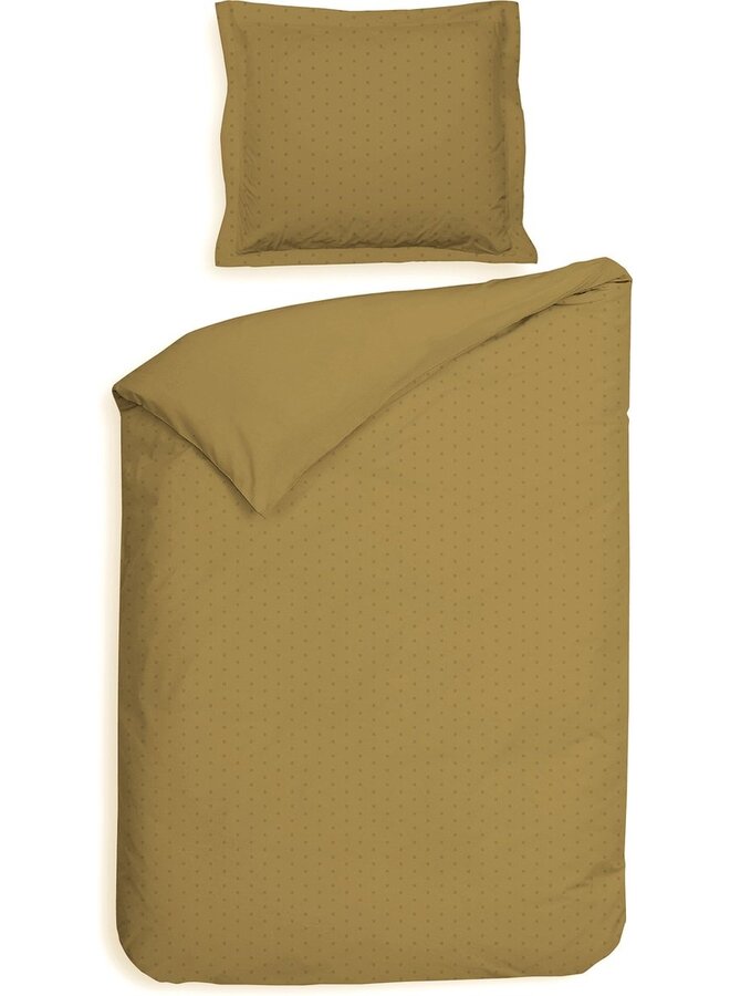 Heckett & Lane Dekbedovertrek Punto Goud - Katoensatijn