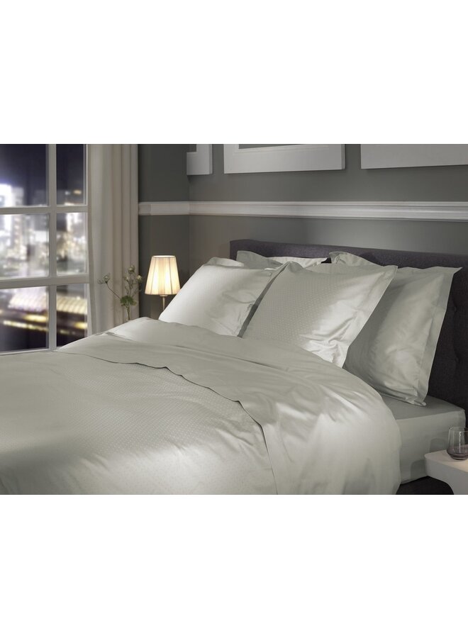 Heckett & Lane Dekbedovertrek Punto Grijs - Katoensatijn