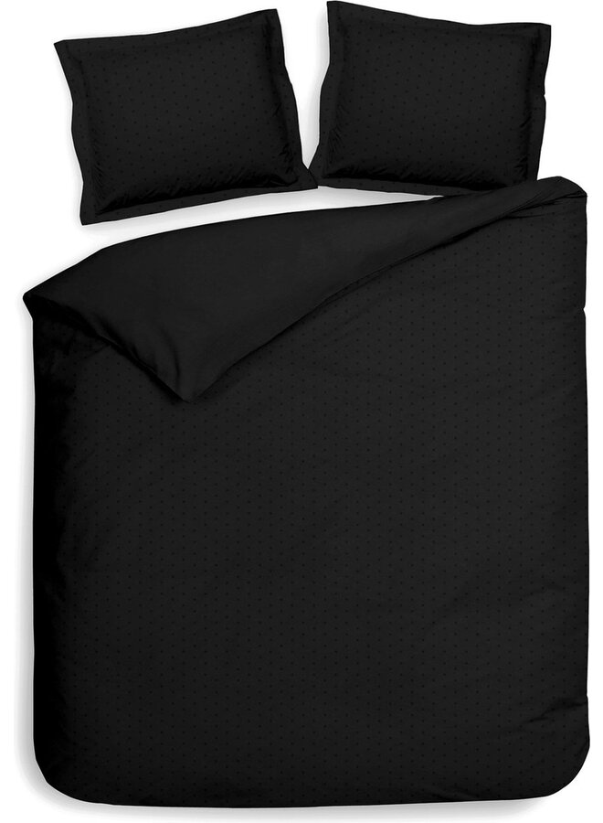 Dekbedovertrek Punto Zwart - Katoensatijn PL1