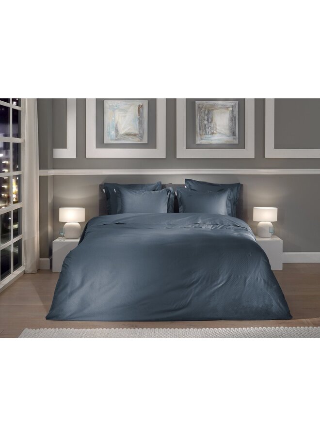 Heckett & Lane Dekbedovertrek Punto Blauw - Katoensatijn