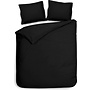 Heckett & Lane Dekbedovertrek Banda Zwart - Katoensatijn