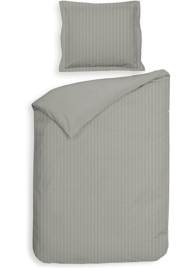 Heckett & Lane Dekbedovertrek Banda Grijs - Katoensatijn
