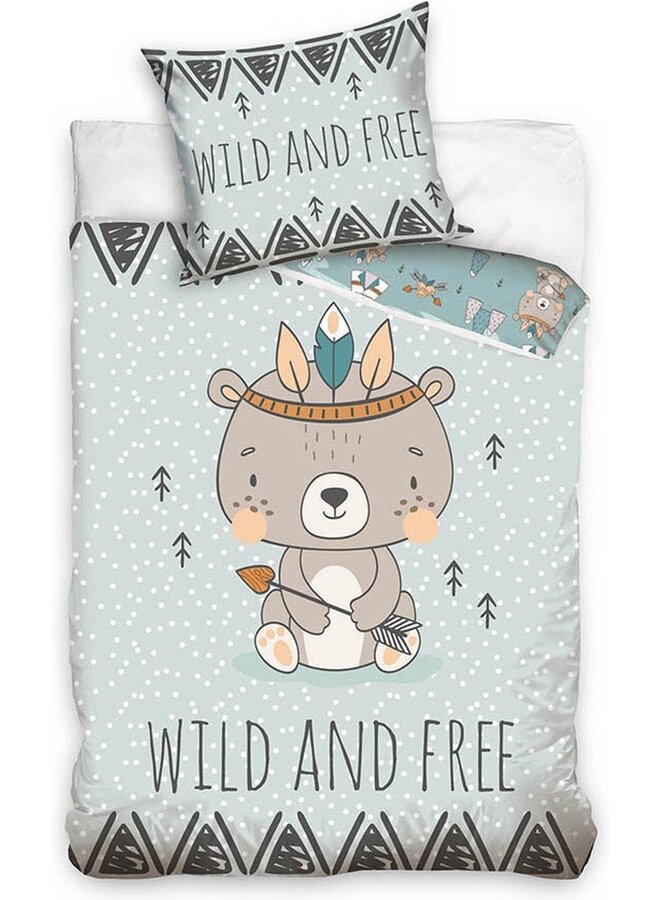Dreamzz Dekbedovertrek Kids Wild and Free Blauw - Katoen