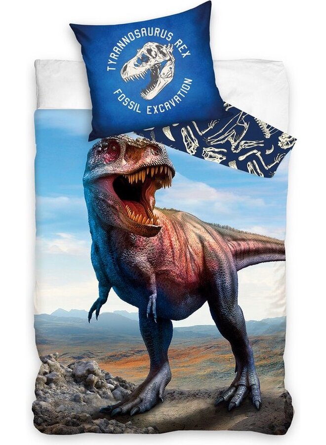 Dekbedovertrek Kids T-Rex Multi - Katoen