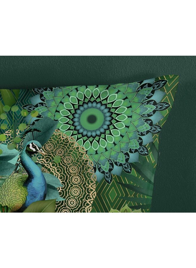 HIP Dekbedovertrek Agatha Groen - Katoensatijn