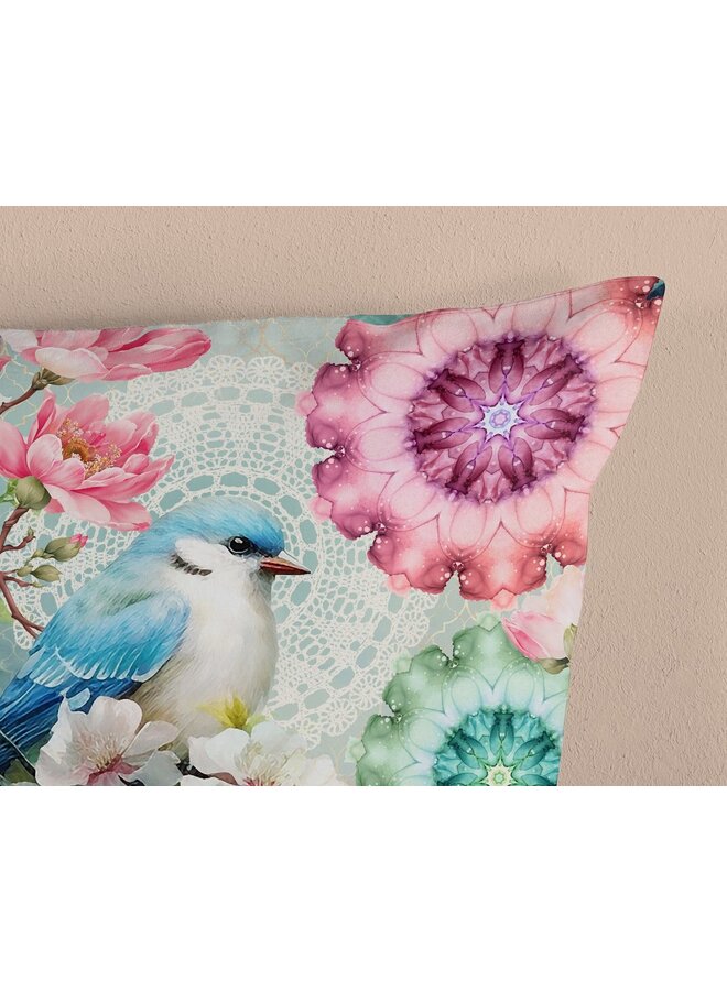 HIP Dekbedovertrek Eldisa Mint - Katoensatijn