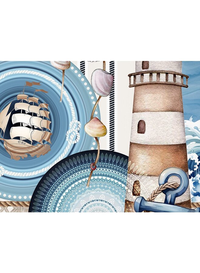 HIP Dekbedovertrek Aldiana Blauw - Katoensatijn