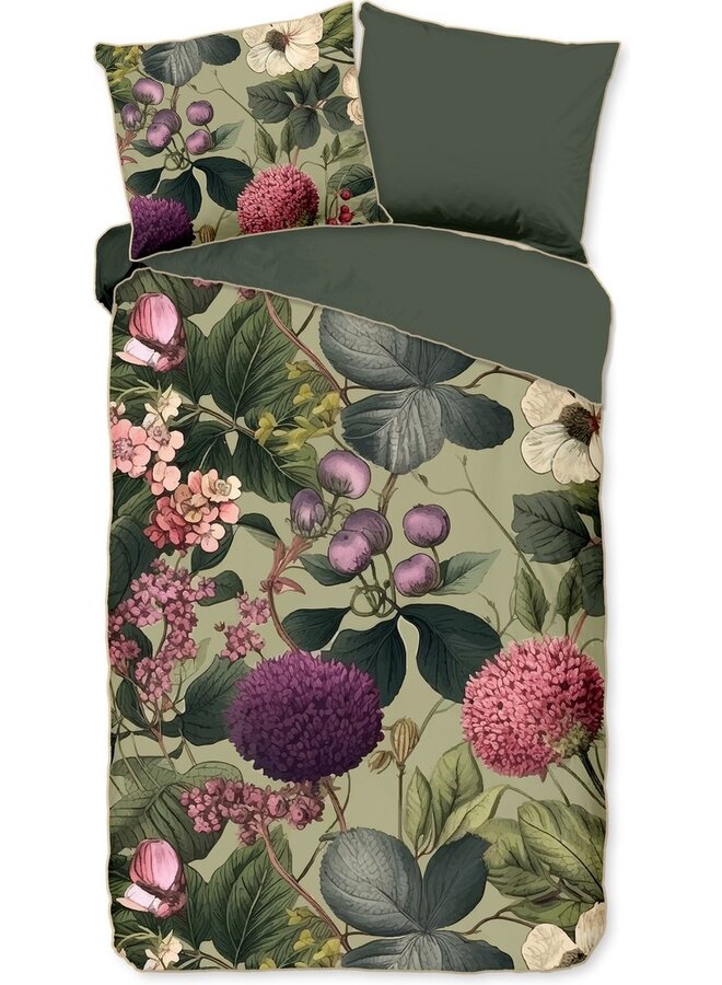 Descanso Dekbedovertrek Onaz Groen - Katoensatijn