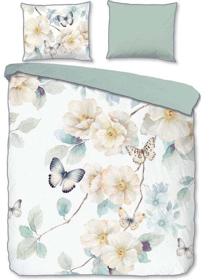 Descanso Dekbedovertrek Adiwanya Wit - Katoensatijn