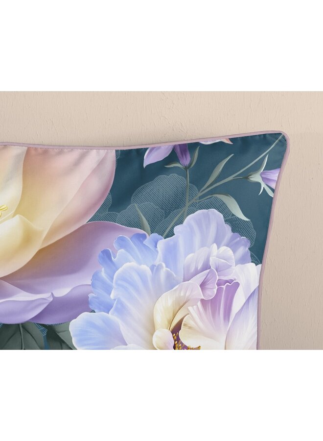 Descanso Dekbedovertrek Mirery Petrol - Katoensatijn