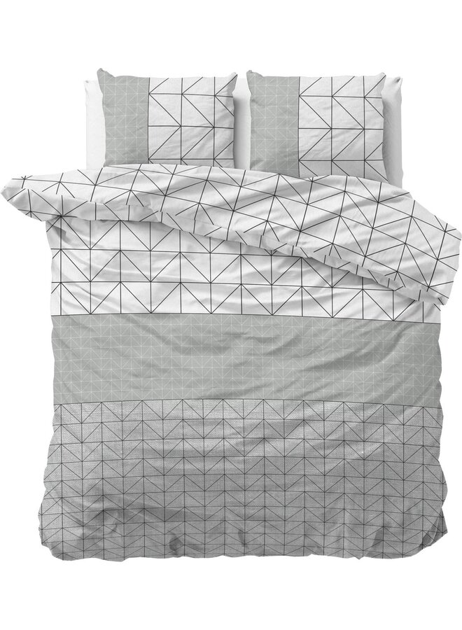 Dekbedovertrek Gino Grijs - Flanel PL1