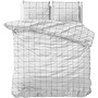 Sleeptime Dekbedovertrek Deep Check Wit - Flanel