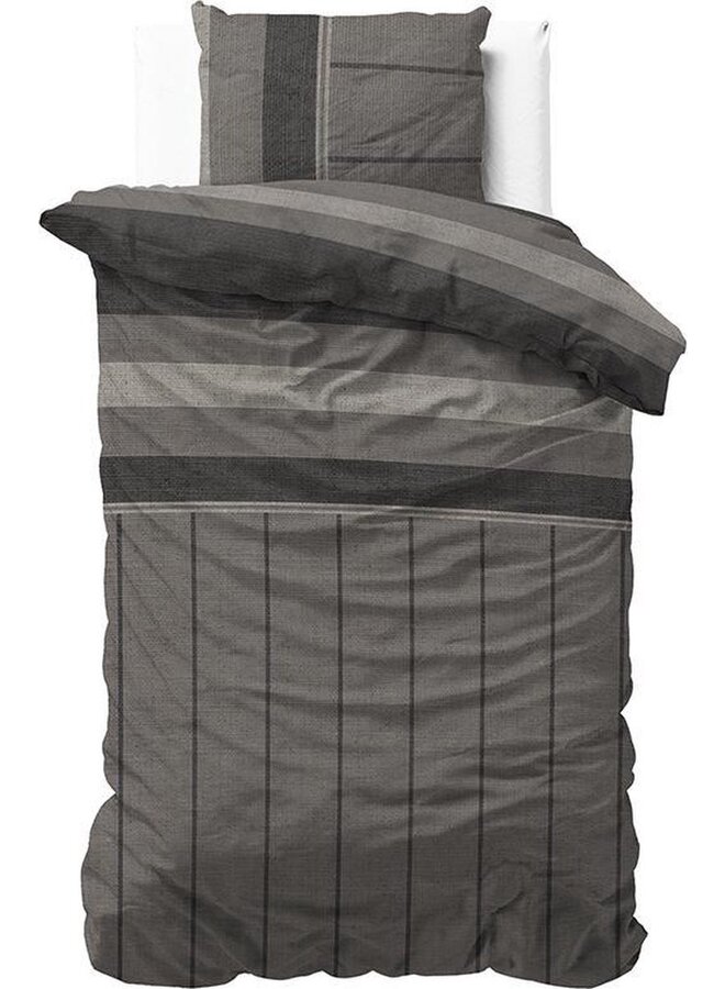 Sleeptime Dekbedovertrek Kees Taupe - Flanel