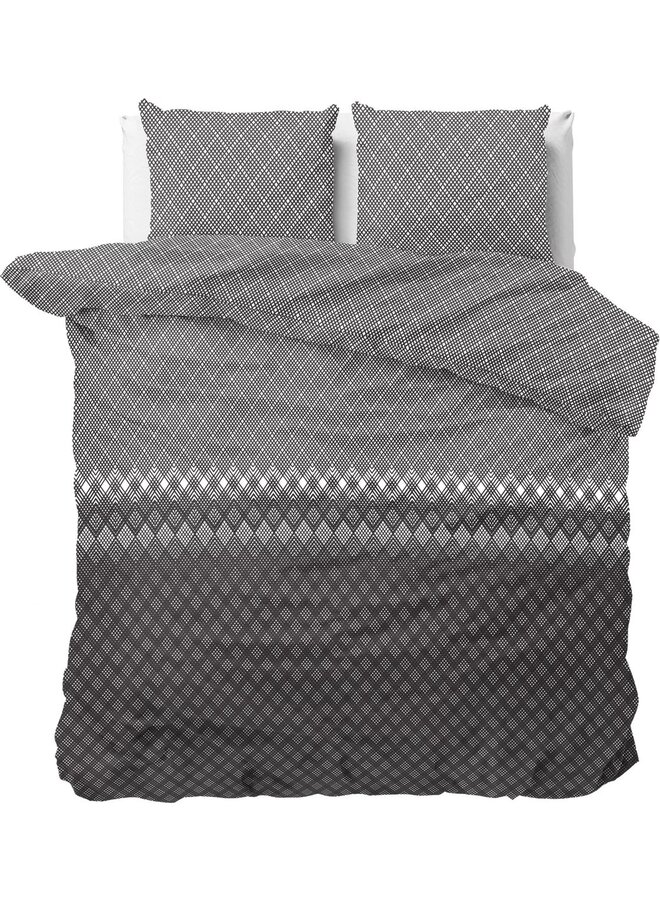 Dekbedovertrek Cheng Antraciet - Flanel PL3