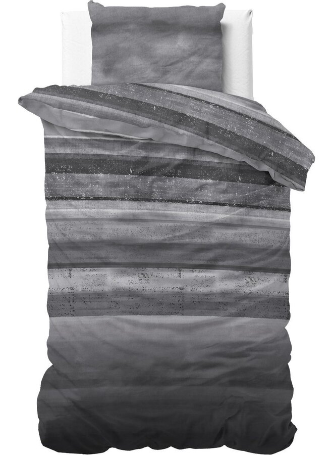 Sleeptime Dekbedovertrek Marcus Grijs - Flanel