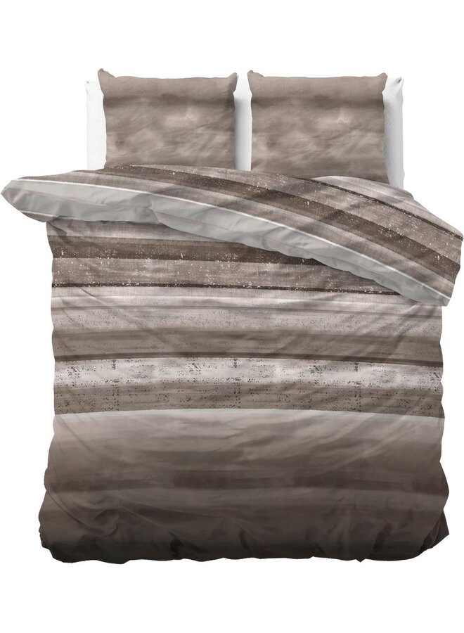 Sleeptime Dekbedovertrek Marcus Taupe - Flanel