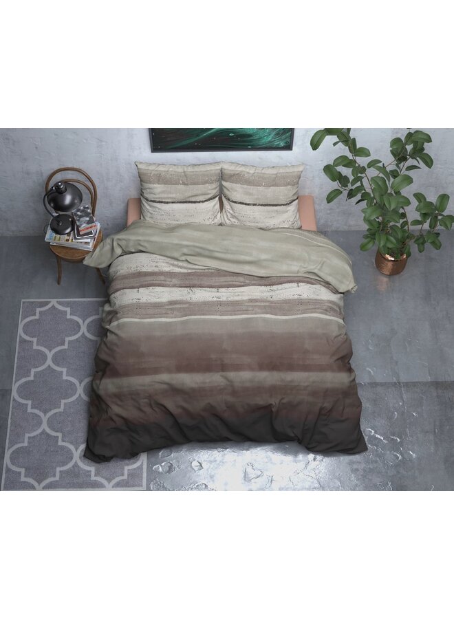 Sleeptime Dekbedovertrek Marcus Taupe - Flanel