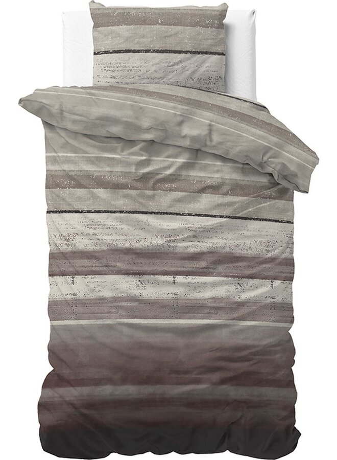 Sleeptime Dekbedovertrek Marcus Taupe - Flanel