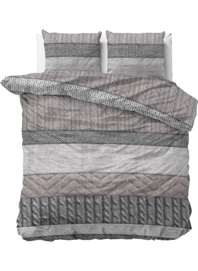 Dreamhouse Dekbedovertrek Elin Taupe - Flanel