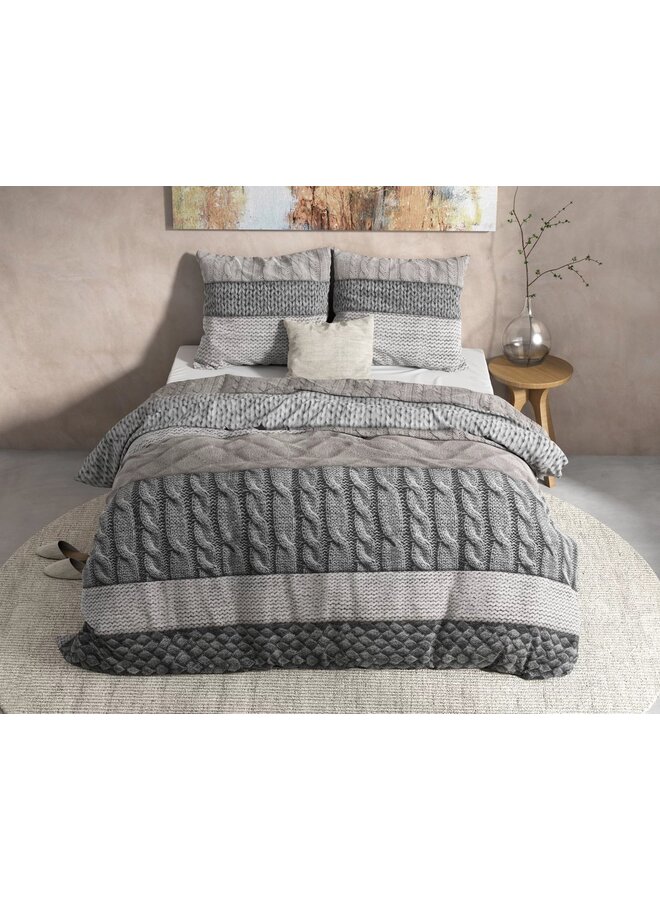 Dreamhouse Dekbedovertrek Elin Taupe - Flanel