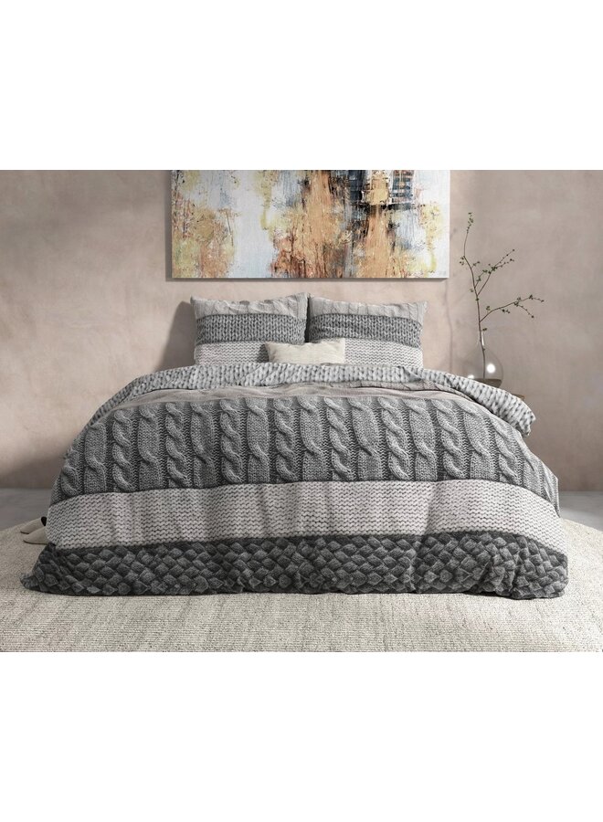 Dreamhouse Dekbedovertrek Elin Taupe - Flanel