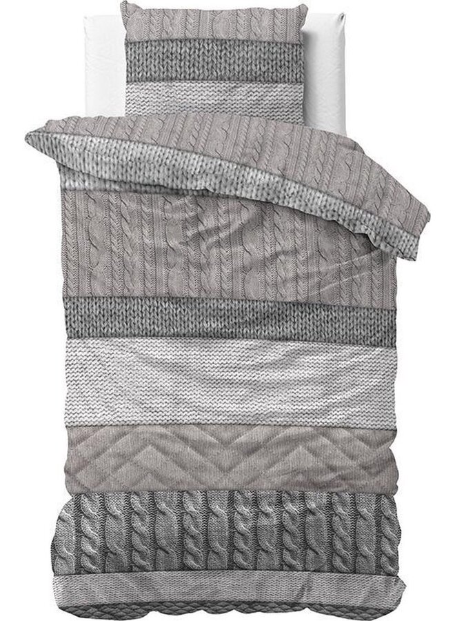 Dreamhouse Dekbedovertrek Elin Taupe - Flanel