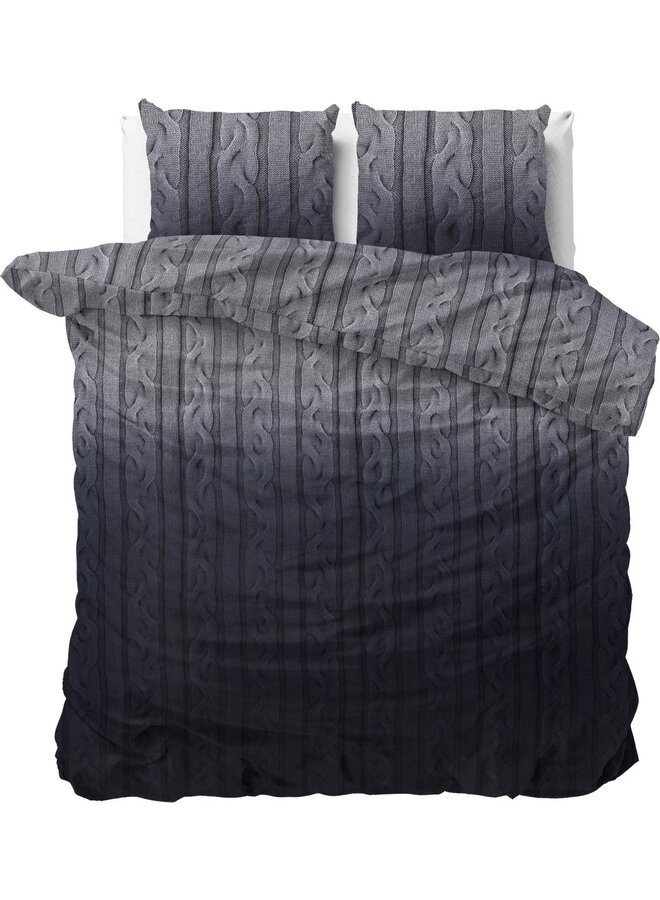Dekbedovertrek Dante Antraciet - Flanel PL1
