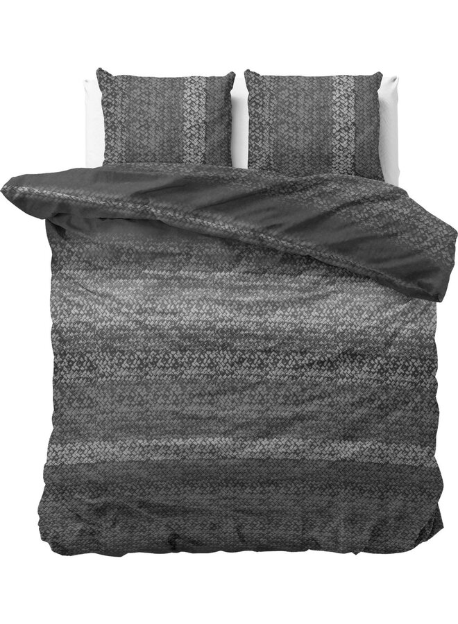 Dekbedovertrek Gradient Knits Antraciet - Flanel PL2