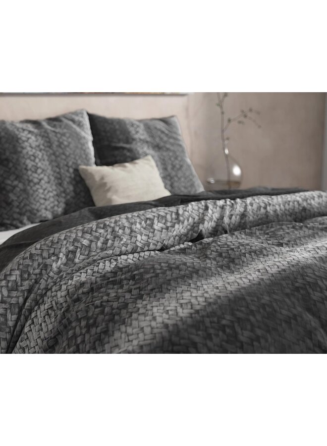 Dreamhouse Dekbedovertrek Gradient Knits Antraciet - Flanel
