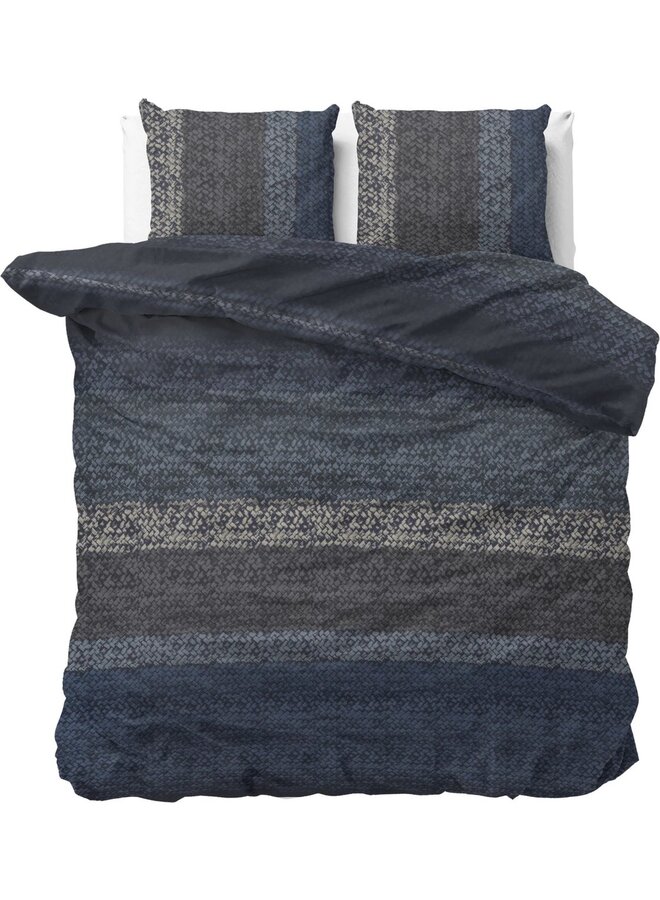 Dekbedovertrek Gradient Knits Blauw - Flanel