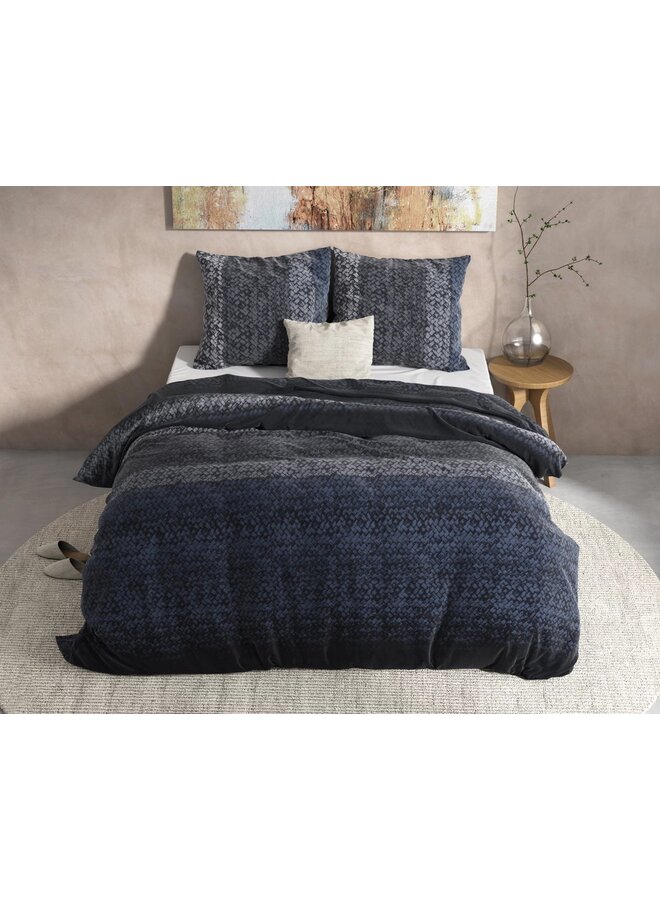 Dreamhouse Dekbedovertrek Gradient Knits Blauw - Flanel