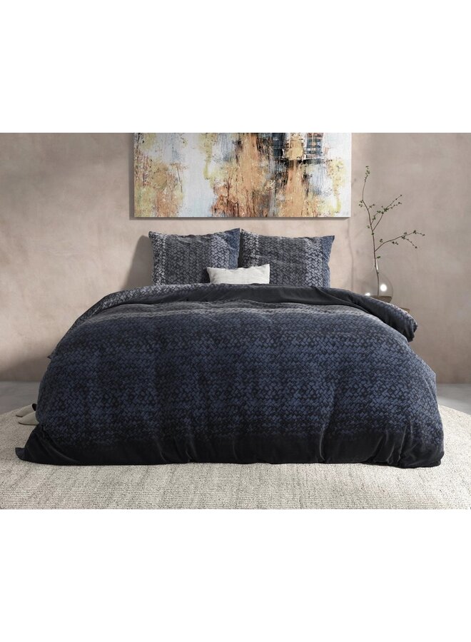 Dreamhouse Dekbedovertrek Gradient Knits Blauw - Flanel