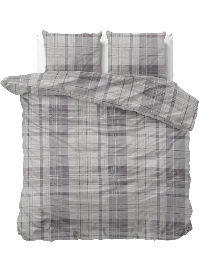 Dekbedovertrek Theotis Grijs - Flanel PL3