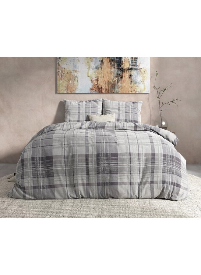 Dreamhouse Dekbedovertrek Theotis Grijs - Flanel