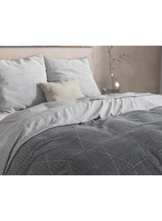 Dreamhouse Dekbedovertrek Quinn Antraciet - Flanel