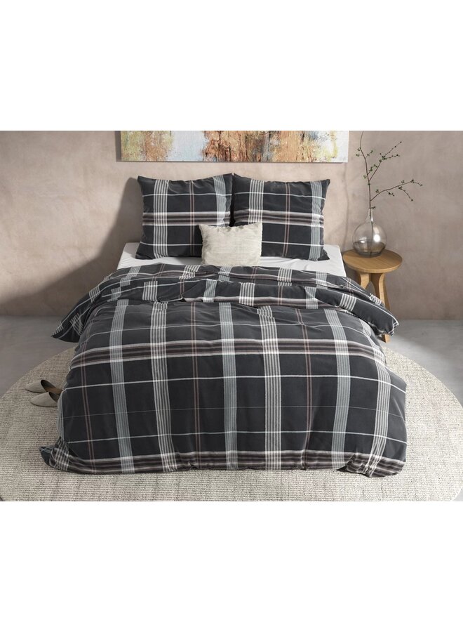 Dreamhouse Dekbedovertrek Bruce Taupe - Flanel
