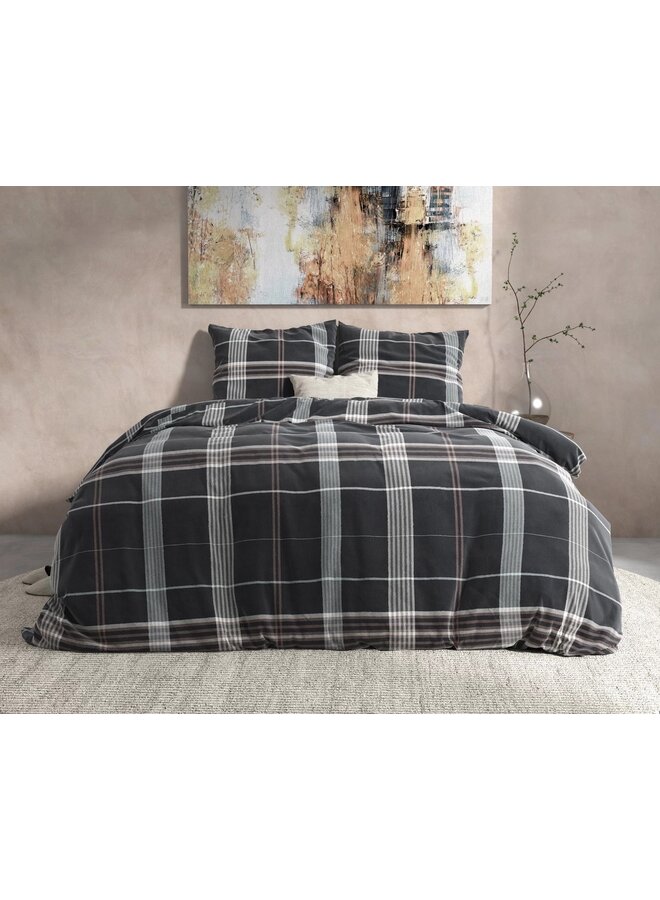Dreamhouse Dekbedovertrek Bruce Taupe - Flanel