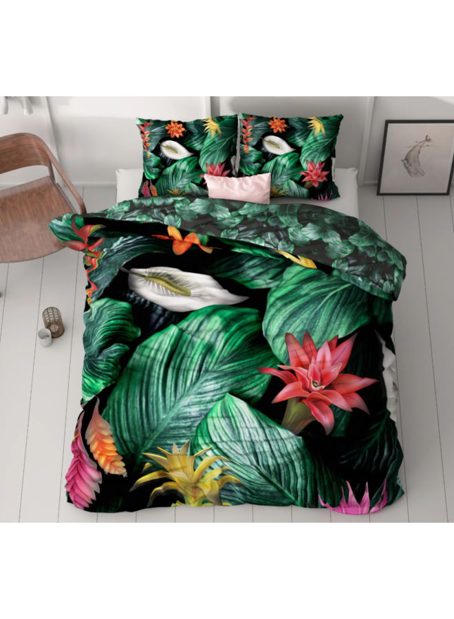 Dreamhouse Dekbedovertrek Cintia Groen - Katoensatijn