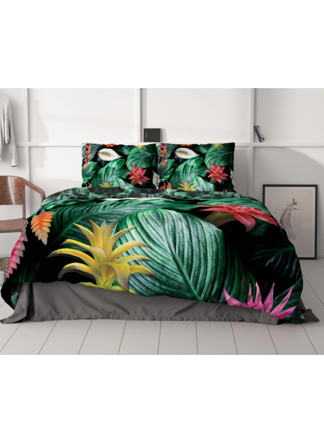 Dreamhouse Dekbedovertrek Cintia Groen - Katoensatijn