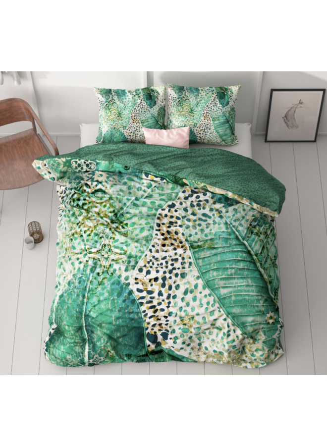 Dreamhouse Dekbedovertrek Morena Groen - Katoensatijn